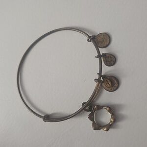 Vintage Alex & Ani Bronze Crown w/ Clear Crystal Stones (in crown) Bracelet